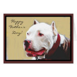 Happy Father's Day Pit Bull greeting card