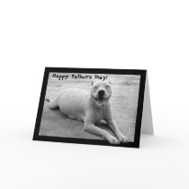 Happy Father's Day pitbull greeting card
