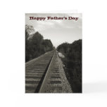 Happy Father's Day - Railroad Tracks Greeting Card