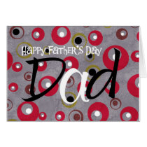 happy father's day retro circles cards