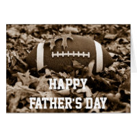 Happy Father's Day Sepia Football Card
