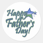 happy fathers day StarDad Round Stickers