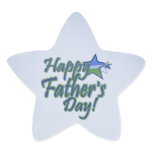 happy fathers day star stickers