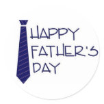 Happy Fathers Day Round Stickers