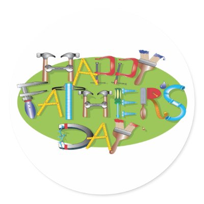 Happy Fathers Day Round Stickers
