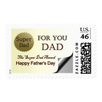 Happy Father's Day Super Dad Award postage