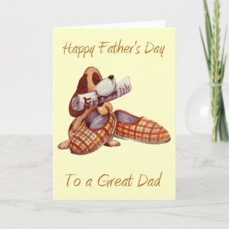 Happy Father's Day To A Great Dad Card (Blank) card