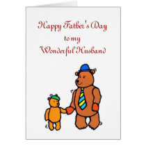 Happy Father's Day to Husband from Wife Greeting Card