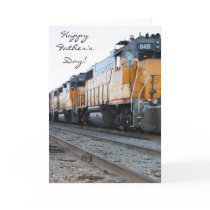 Happy Father's Day Train greeting card