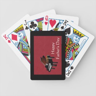 Happy Father's Day with piano Dad Pianist Poker Cards