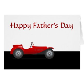 Happy Father's Day with racing car to Dad Cards