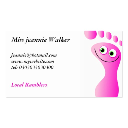 Happy Feet Business Card Zazzle