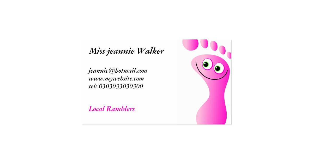 Happy Feet Business Card Zazzle