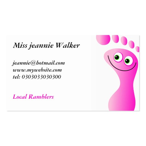 Happy Feet Business Cards