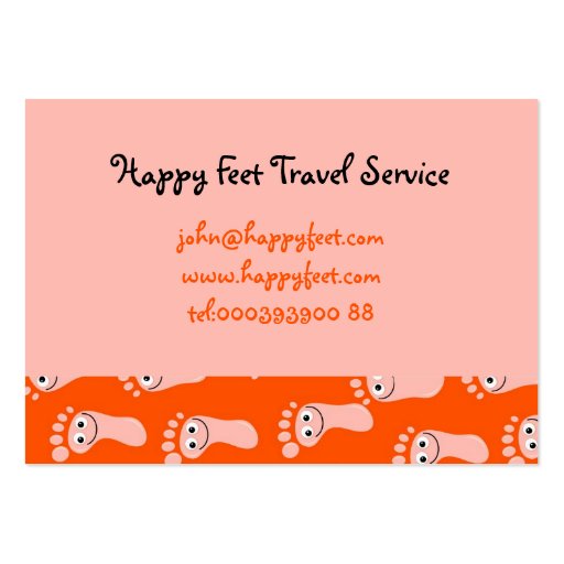 Happy Feet Wallpaper Business Card Template (front side)