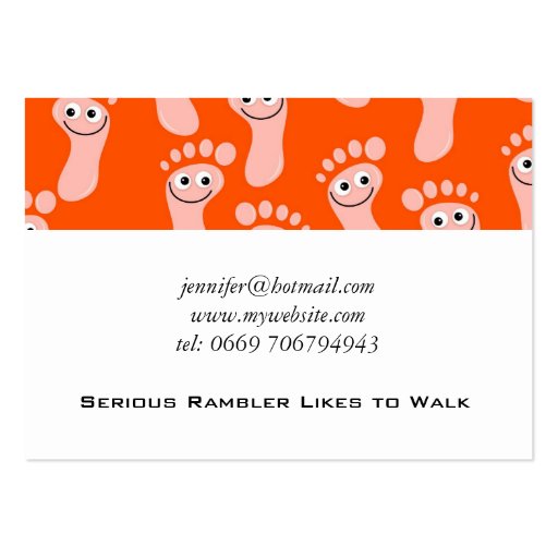 Happy Feet Wallpaper Business Cards (back side)