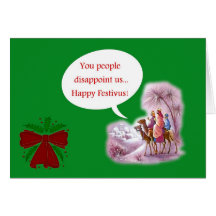 Happy Festivus with 3 wise men Card