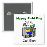 Happy Field Day Ham Radio Square Button buttons