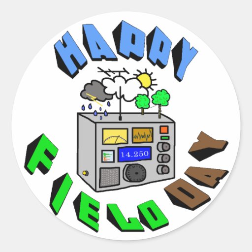 Happy Field Day Ham Radio Stickers Zazzle