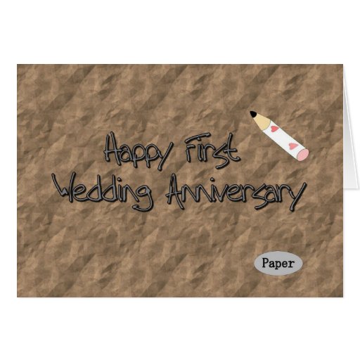 Happy First Wedding Anniversary Cards | Zazzle