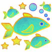 Happy Fish 2-Sided Kids' Dark Shirts