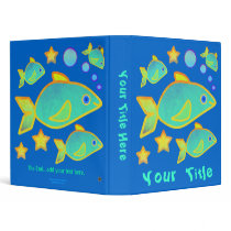 Happy Fish Customizable Art Binder