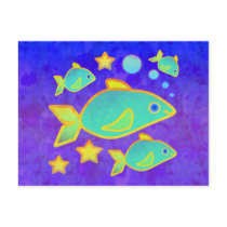 Happy Fish Notes Card Post Card