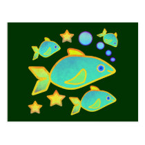 Happy Fish Postcard
