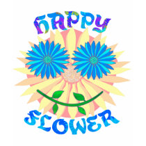 Happy Flower 2-Sided Women's Dark Shirts