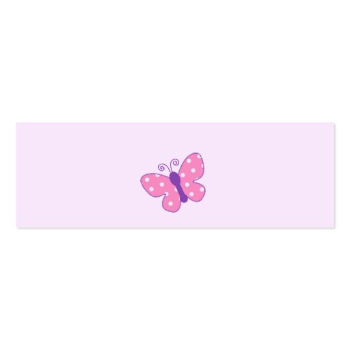 Happy Flower & Butterflies Favor/Tags Business Card (back side)