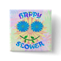 Happy Flower Buttons