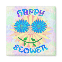 Happy Flower Magnets