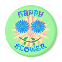 Happy Flower Magnets
