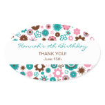 Happy Flower Thank You Birthday Sticker