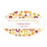 Happy Flower Thank You Birthday Sticker