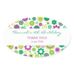 Happy Flower Thank You Birthday Sticker