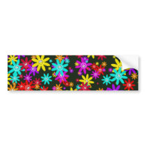 Happy Flower Wallpaper bumper stickers by prawny Happy Flower Wallpaper bumper stickers
