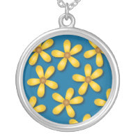 Happy Flowers Blue Necklace