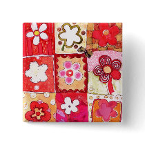 Happy Flowers buttons