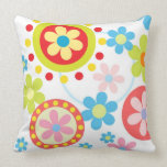 Happy flowers colourful design pillows