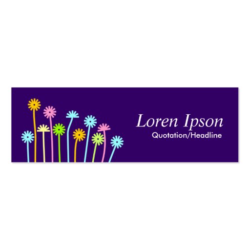 Happy Flowers (Dark Purple) Business Card