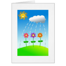Happy Flowers Greeting Cards