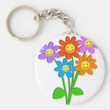 Happy Flowers Key Chains