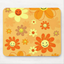 Happy Flowers Mouse Pad