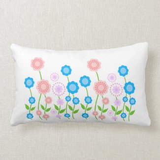 Happy flowers on white pillow