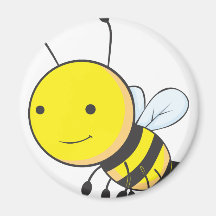 Happy Flying Baby Bee Insect Refrigerator Magnets