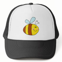happy flying honeybee honey bee cartoon hat