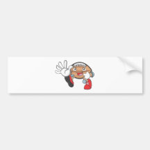 Happy Football Player Bumper Stickers