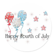 Happy Fourth of July Balloons/Stars Stickers by mrssocolov2 Happy Fourth of July Balloons/Stars Stickers