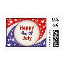 Happy Fourth of July postage
